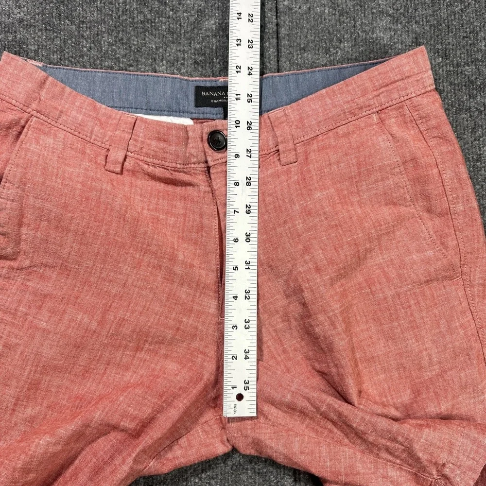 Banana Republic Men's 30x8 Dune‎ Red Cotton Chambray Shorts 794536 Summer